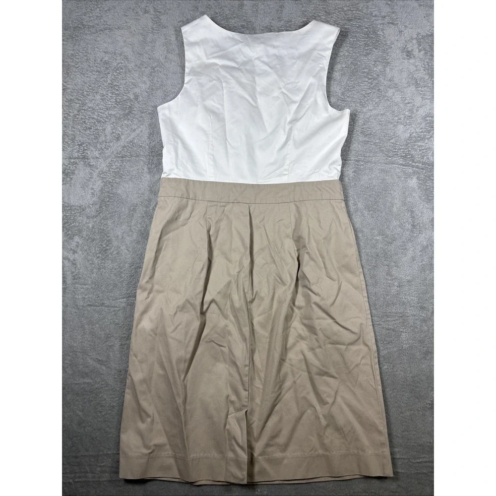 Banana Republic Two Tone Ivory/Cream Knee‎ Length Dress Size 6